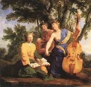 LE SUEUR, Eustache The Muses: Melpomene, Erato and Polymnia oil painting picture wholesale
